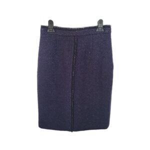 Carolina Herrera Tweed Wool Mohair Silk Pencil Skirt